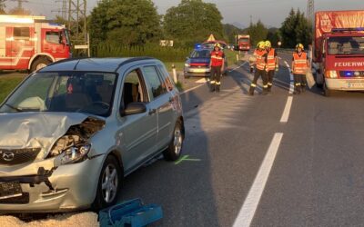 24.07.2022 Aufräumarbeiten nach Verkehrsunfall