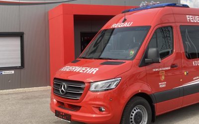 23.05.2022 Ein Feuerwehrauto aus Regau für Regau
