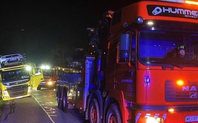 22.10.2022 Bergung eines Autotransporters Video 1